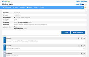 Settings worksheet (form designer)